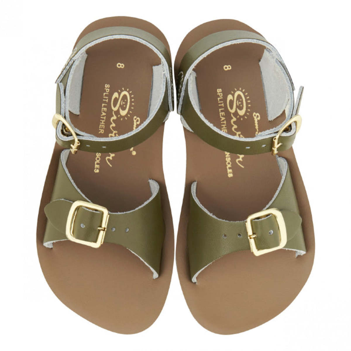 Saltwater Sandals Child Surfer Sandals Olive Garmentory