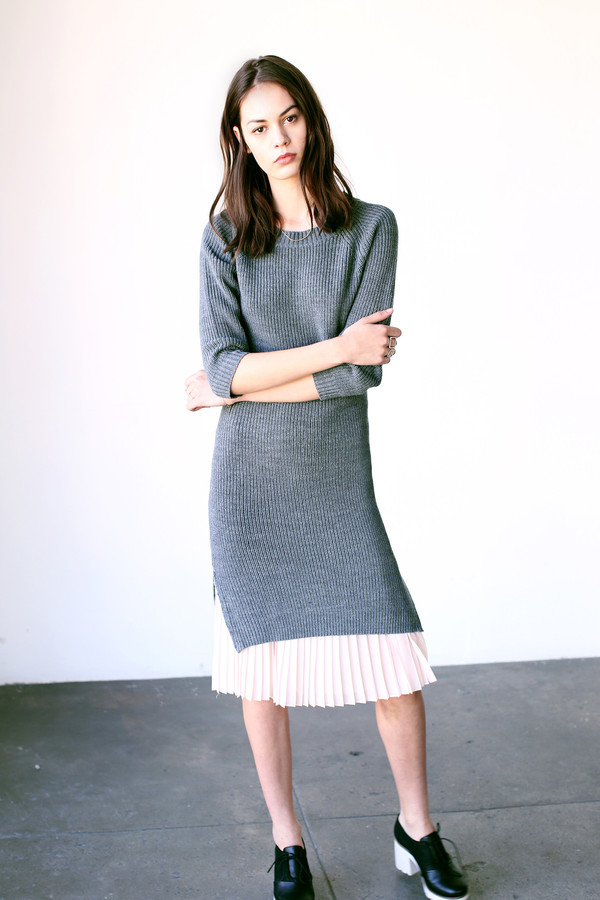 Cosette Cecilia Sweater Dress Light Grey Cosette Cecilia Sweater Dress Light Grey