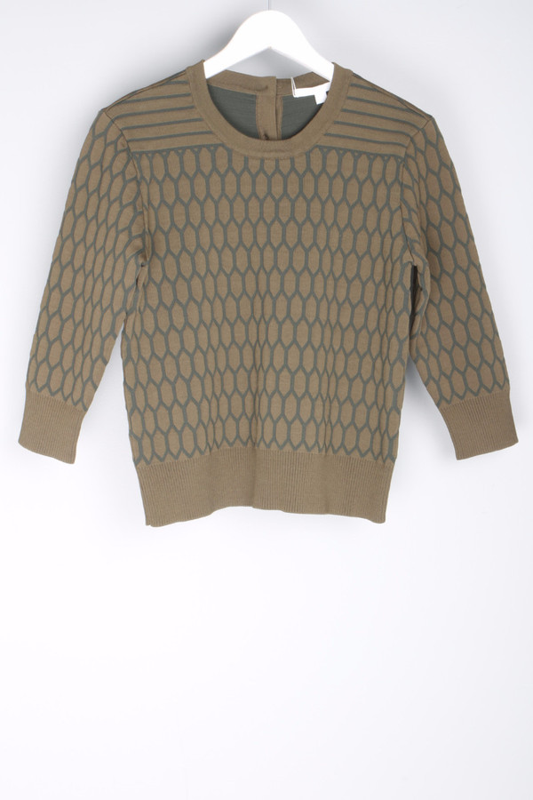 Jonathan Simkhai Quilted Button Crewneck Jonathan Simkhai Quilted Button Crewneck