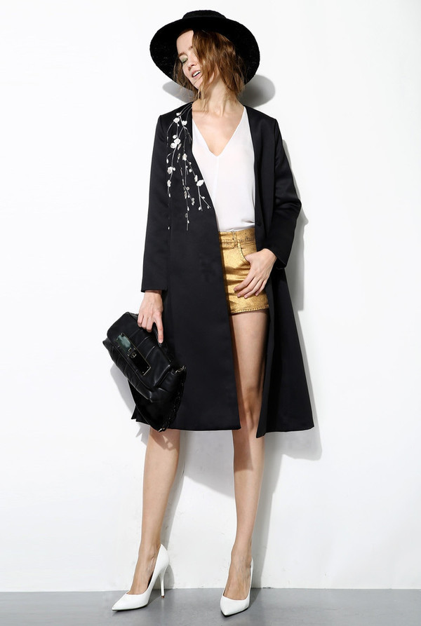 Few Moda Long Embroidered Coat Few Moda Long Embroidered Coat