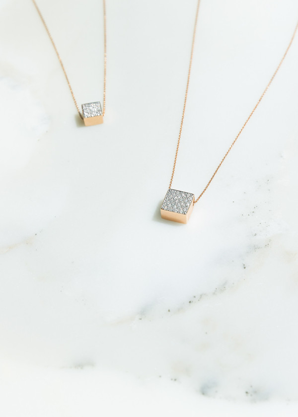 Ginette NY Diamond Ever Square Necklace Ginette NY Diamond Ever Square Necklace