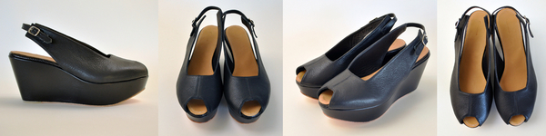 The Palatines "levo" wedge sandal | black The Palatines "levo" wedge sandal | black