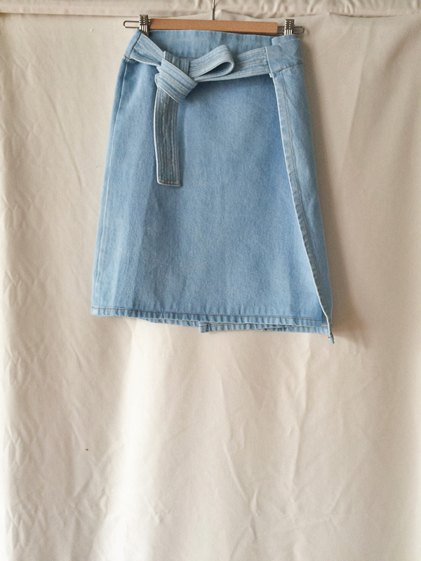 Objects Without Meaning Wrap Denim Skirt Objects Without Meaning Wrap Denim Skirt