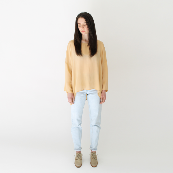 Revisited silk pullover ochre Revisited silk pullover ochre