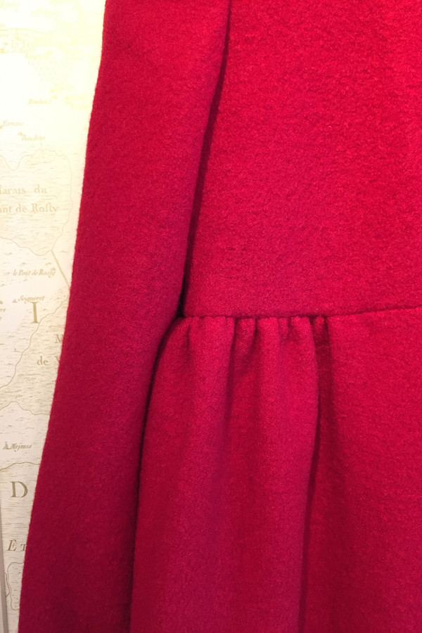 Cacharel Boiled Wool Pintuck Coat Cacharel Boiled Wool Pintuck Coat