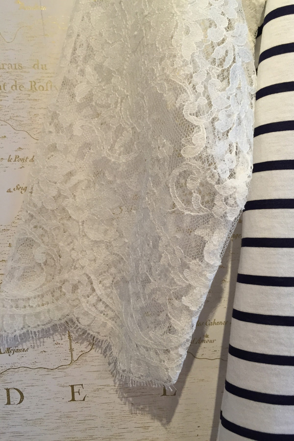 Leur Logette Lace Striped Baseball Tee Leur Logette Lace Striped Baseball Tee