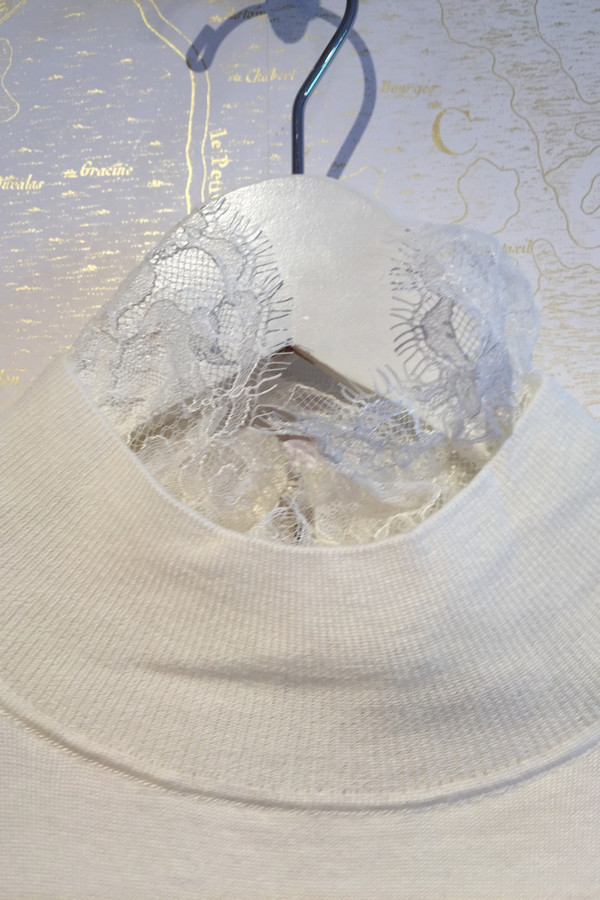 Leur Logette Striped Lace Turtleneck Leur Logette Striped Lace Turtleneck