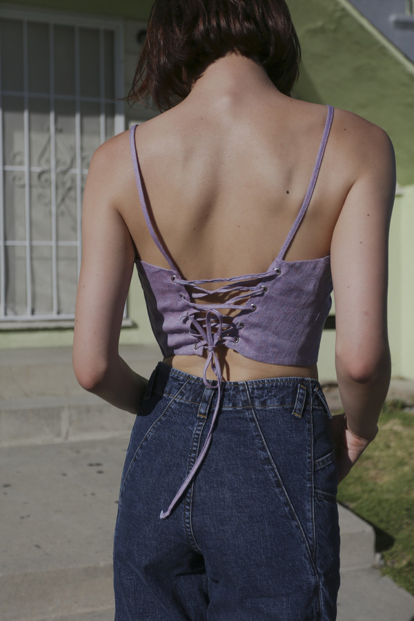 Maryam Nassir Zadeh Fornaluk Tank in Violet Maryam Nassir Zadeh Fornaluk Tank in Violet