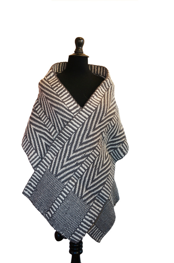 Shawl Chevron Wool Blend Shawl Chevron Wool Blend
