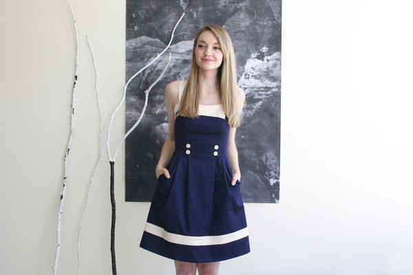 Birds of North America Bittern Dress (Navy) Birds of North America Bittern Dress (Navy)