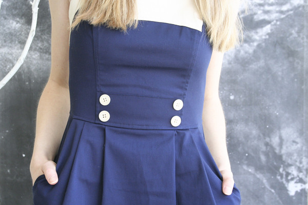 Birds of North America Bittern Dress (Navy) Birds of North America Bittern Dress (Navy)
