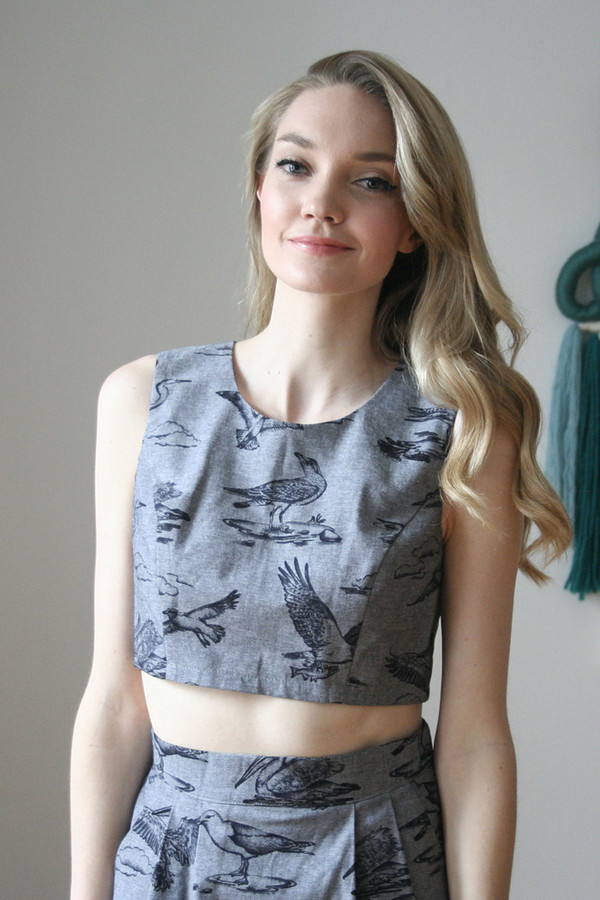 Birds of North America Greenlet Top (Black Toile) Birds of North America Greenlet Top (Black Toile)