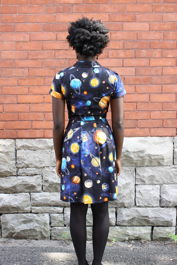 Birds of North America Visorbearer Dress Universe Print Birds of North America Visorbearer Dress Universe Print