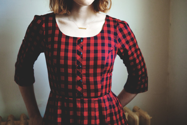 Birds of North America Wood Rail Dress (Buffalo Check) Birds of North America Wood Rail Dress (Buffalo Check)
