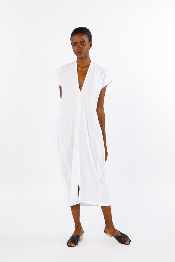 Miranda Bennett White Vision Dress, Double Gauze Miranda Bennett White Vision Dress, Double Gauze