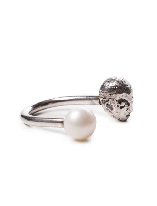 Casa Malaspina Womens Muse Ring Silver with White Pearl Casa Malaspina Womens Muse Ring Silver with White Pearl