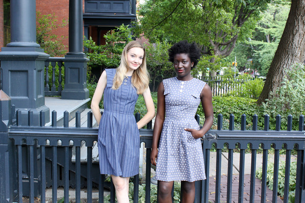 Birds of North America Piping Guan Dress (Blue Stripe) Birds of North America Piping Guan Dress (Blue Stripe)