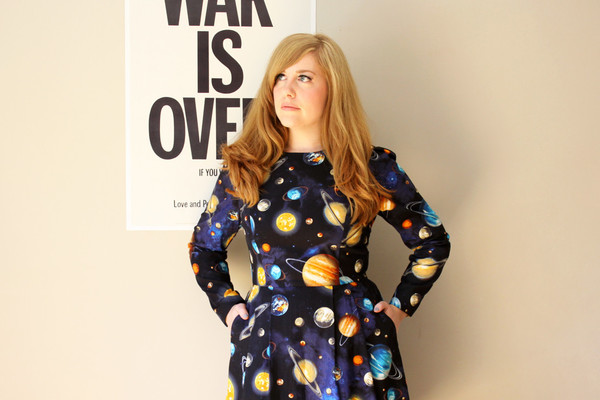 Birds of North America Puffbird Dress (Universe) Birds of North America Puffbird Dress (Universe)
