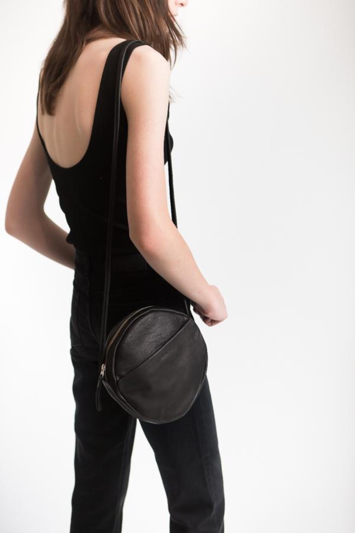 baggu round leather bag