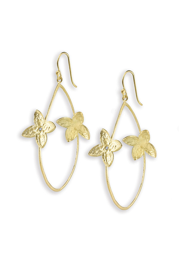 SíSí Design Gold Double Jasmine Hoops SíSí Design Gold Double Jasmine Hoops