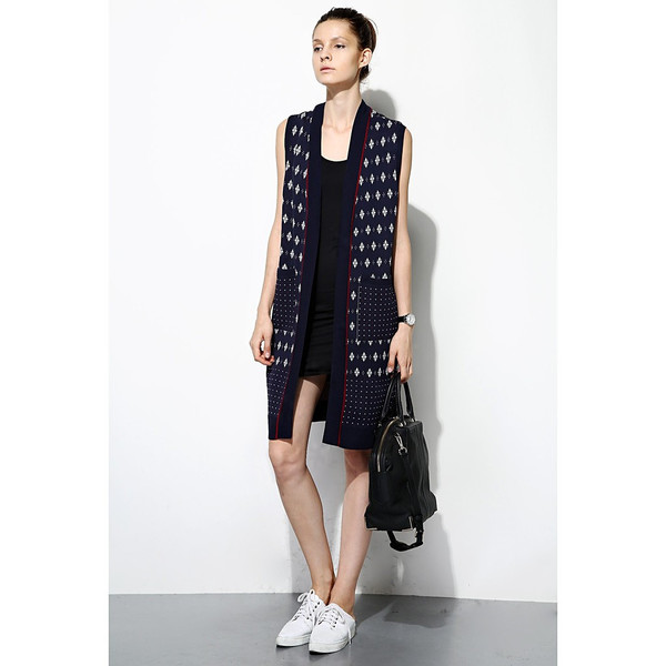 FEW MODA Patterned Knitted Waistcoat FEW MODA Patterned Knitted Waistcoat