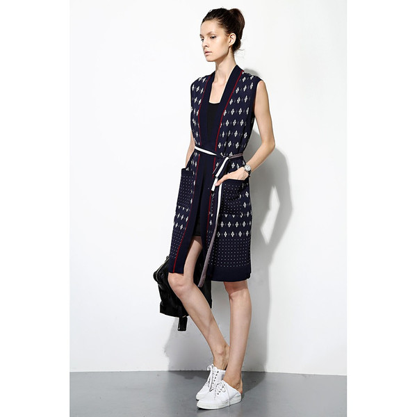 FEW MODA Patterned Knitted Waistcoat FEW MODA Patterned Knitted Waistcoat