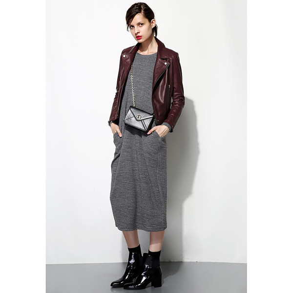 Textured Knit Sweater Dress With Pockets Textured Knit Sweater Dress With Pockets