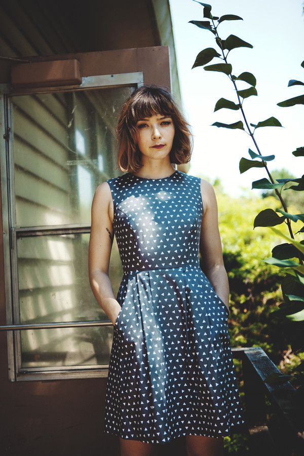 Birds of North America Antbird Dress Grey Triangles Birds of North America Antbird Dress Grey Triangles