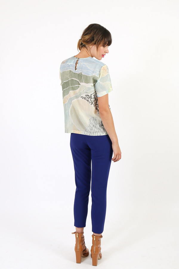 Nanushka Marte Printed Silk Top Nanushka Marte Printed Silk Top