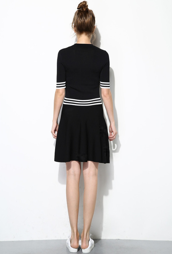 FEW MODA Simple Striped Linen Dress FEW MODA Simple Striped Linen Dress