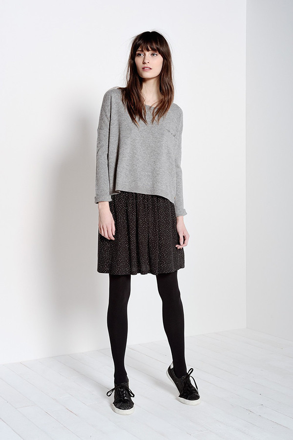 DES PETITS HAUTS ARVINIE GREY SWEATER DES PETITS HAUTS ARVINIE GREY SWEATER