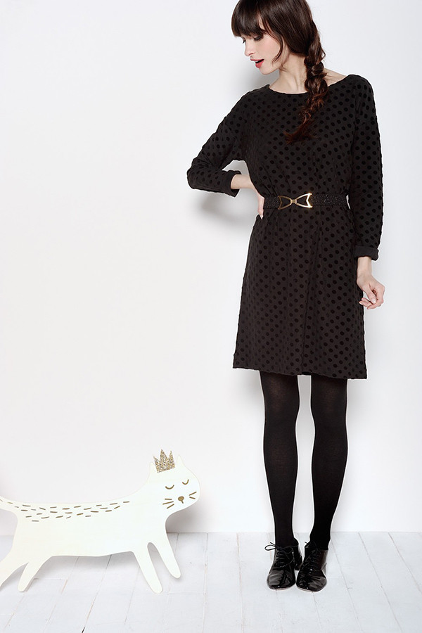 DES PETITS HAUTS RAFFY DARK DRESS DES PETITS HAUTS RAFFY DARK DRESS