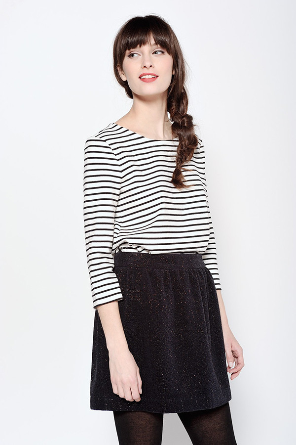 DES PETITS HAUTS STRICT t-shirt | ECRU/BLACK DES PETITS HAUTS STRICT t-shirt | ECRU/BLACK