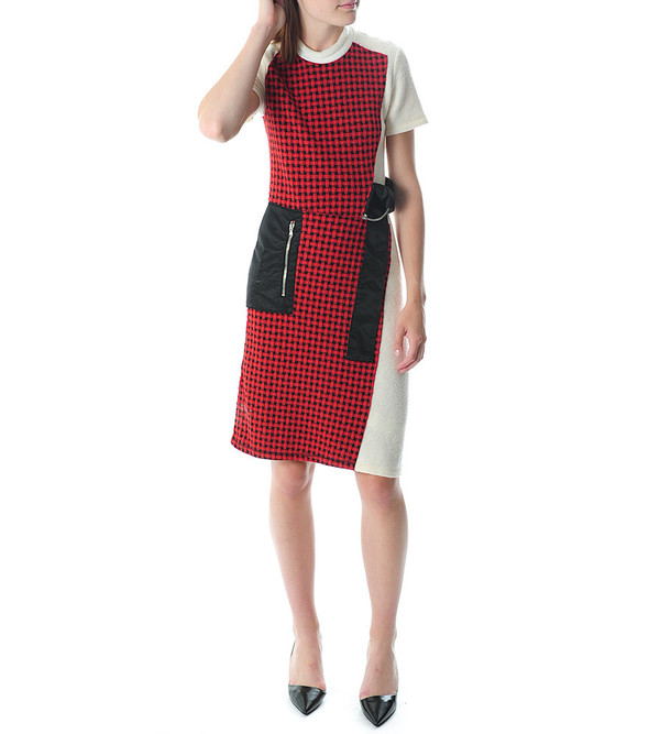 3.1 Phillip Lim Collage Dress w Wool Combo & Flight Pocket 3.1 Phillip Lim Collage Dress w Wool Combo & Flight Pocket