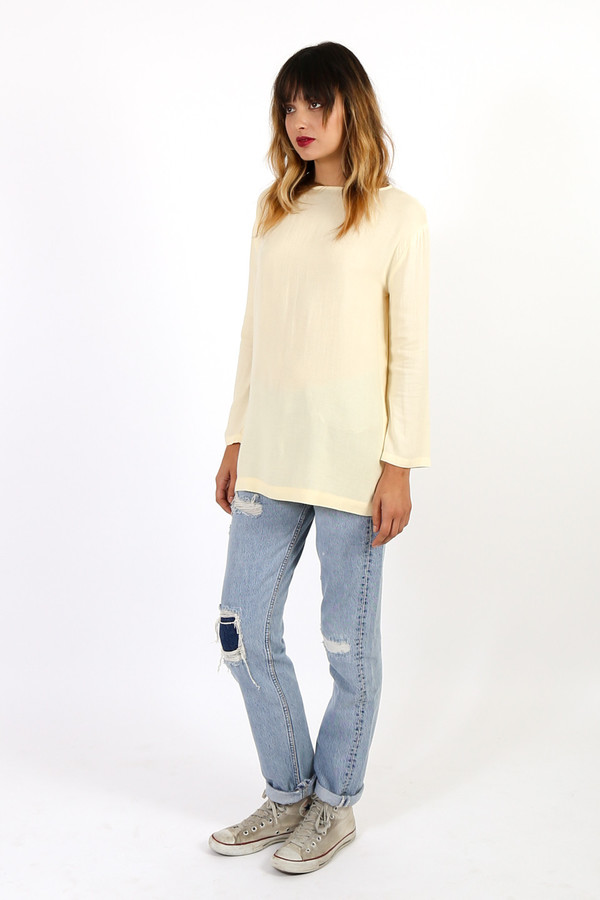 Black Crane Long Slit Top Black Crane Long Slit Top