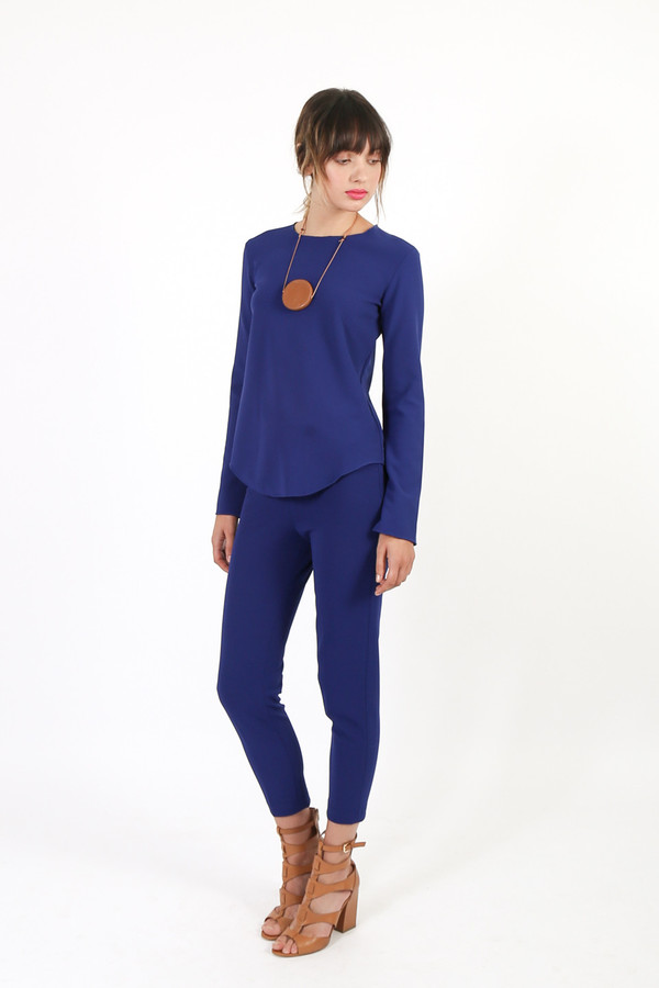 Nanushka Siv Long Sleeve Bell Top Nanushka Siv Long Sleeve Bell Top