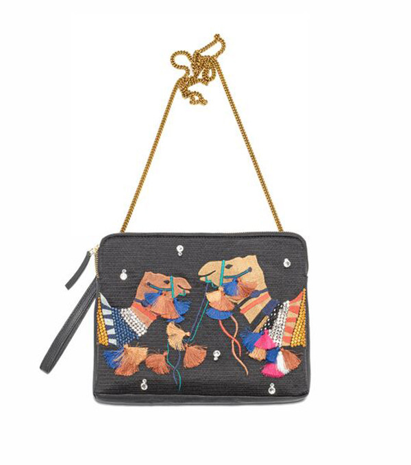 LIZZIE FORTUNATO SAFARI CLUTCH BRIGHT CAMEL LIZZIE FORTUNATO SAFARI CLUTCH BRIGHT CAMEL