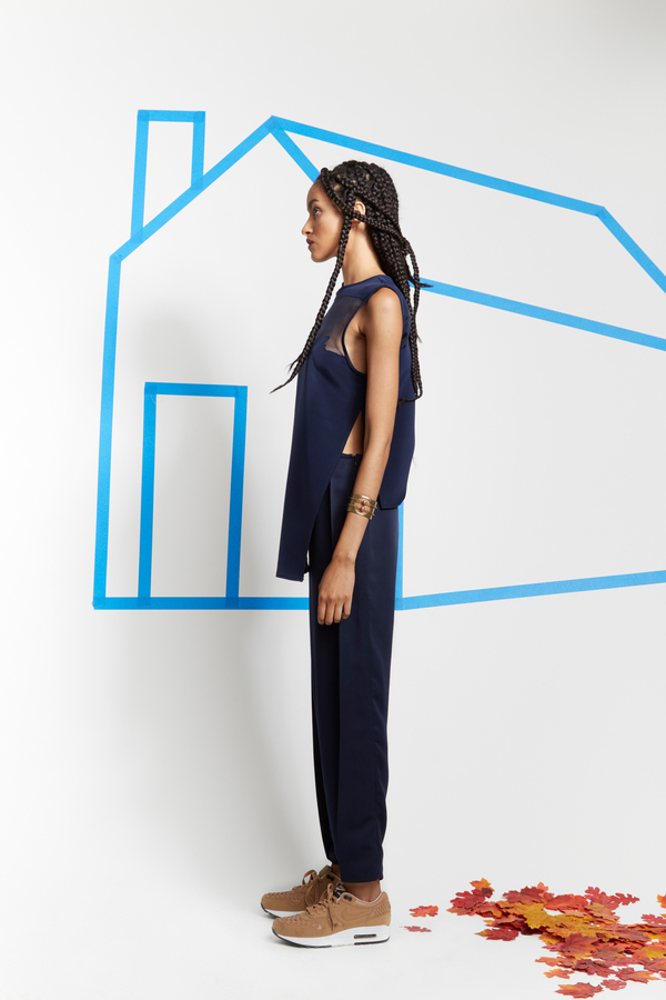 SCAPES NY Hand Cut and Bonded Silk Placement Top SCAPES NY Hand Cut and Bonded Silk Placement Top