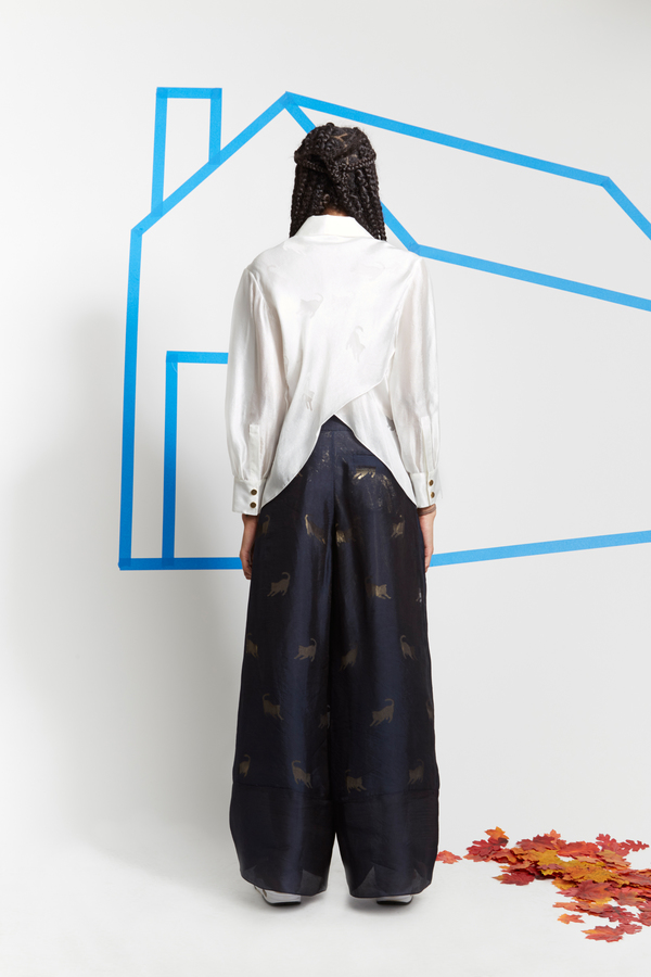 Steven Tai Devoré Criss Cross Shirt Steven Tai Devoré Criss Cross Shirt