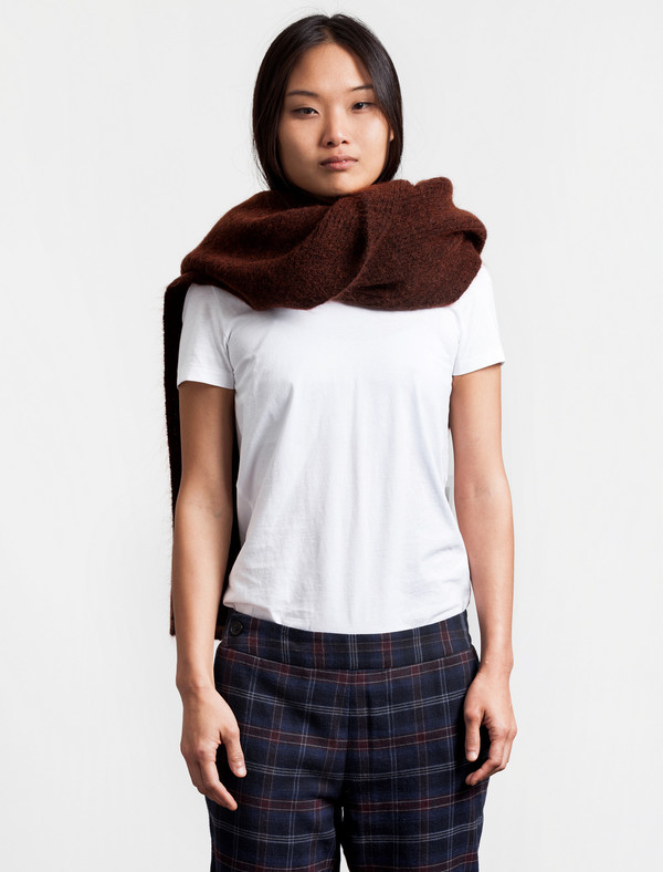Acne Studios Womens Vilia Mohair Scarf Rust Brown Acne Studios Womens Vilia Mohair Scarf Rust Brown
