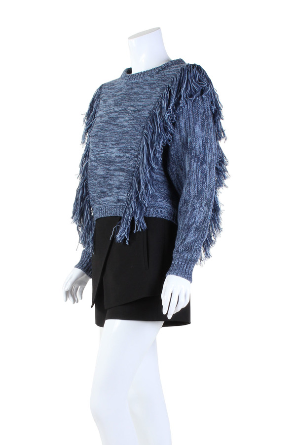 Cosette Agnes Fringe Sweater Ocean Blue Cosette Agnes Fringe Sweater Ocean Blue