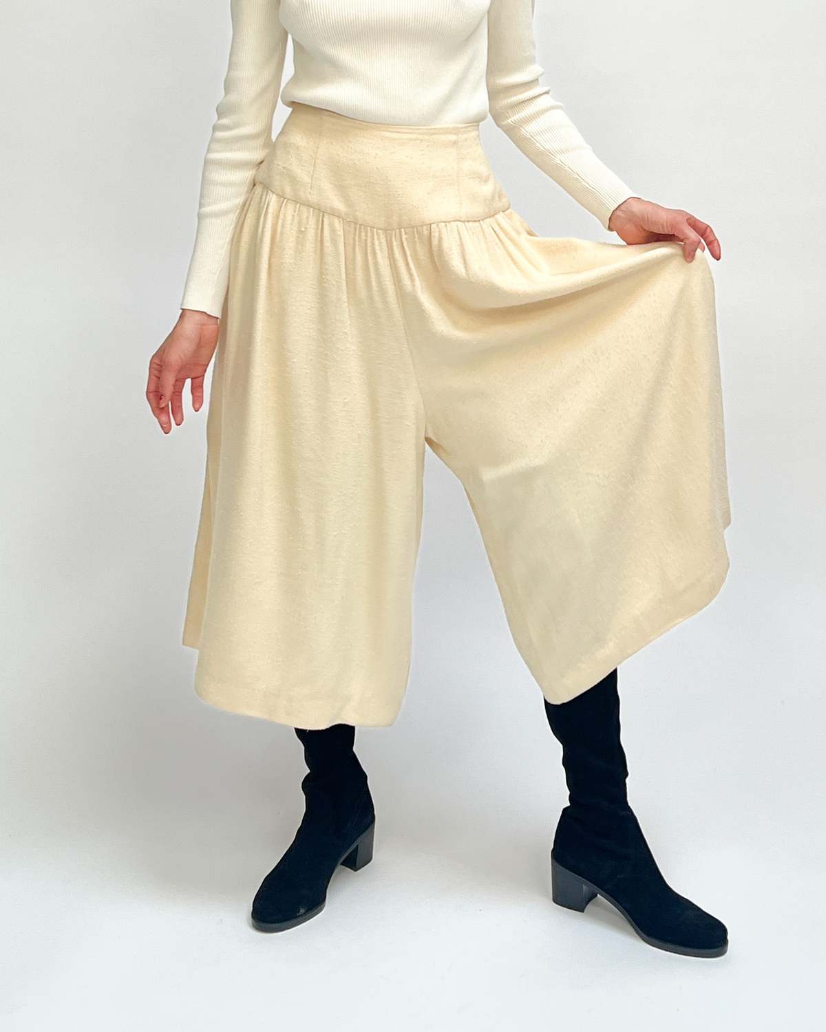 Mode Flow Button Fly Slouchy Culottes main image 1