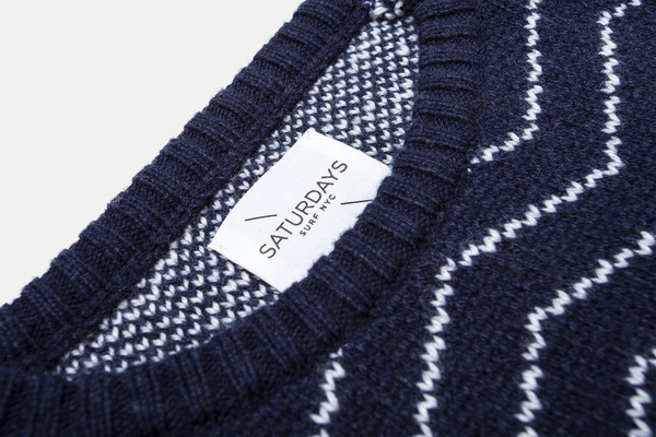 Men's Saturdays Surf NYC Keith Zig Zag Sweater Men's Saturdays Surf NYC Keith Zig Zag Sweater