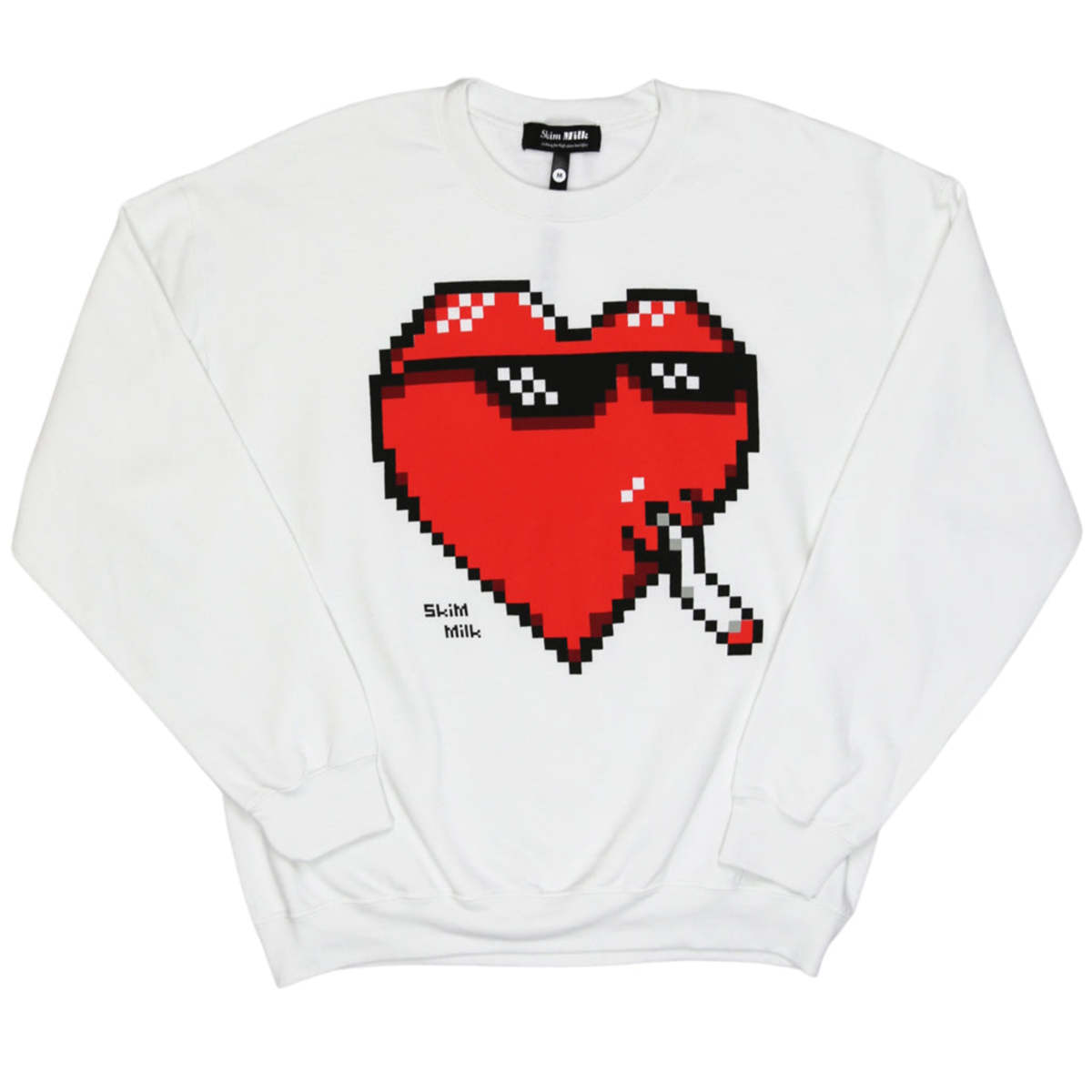 Unisex Skim Milk Dank Love Sweater - White
