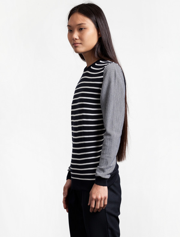 Sunspel Stripe Jumper Frost/Navy Sunspel Stripe Jumper Frost/Navy