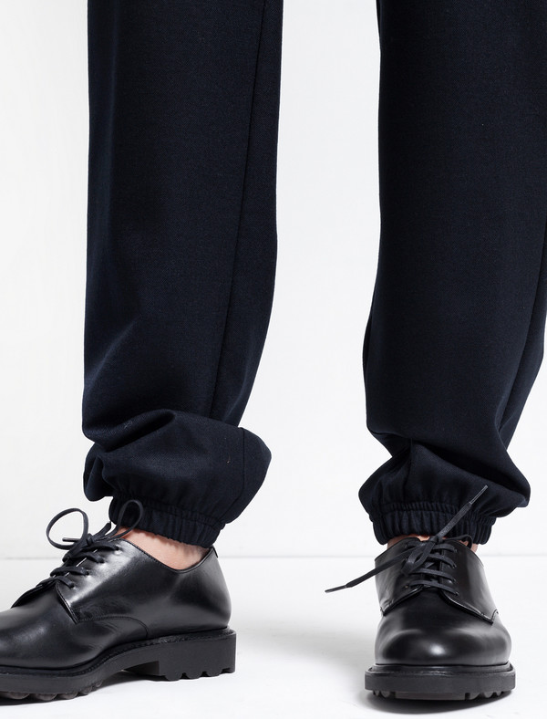 Sunspel Tapered Wool Trouser Navy Sunspel Tapered Wool Trouser Navy