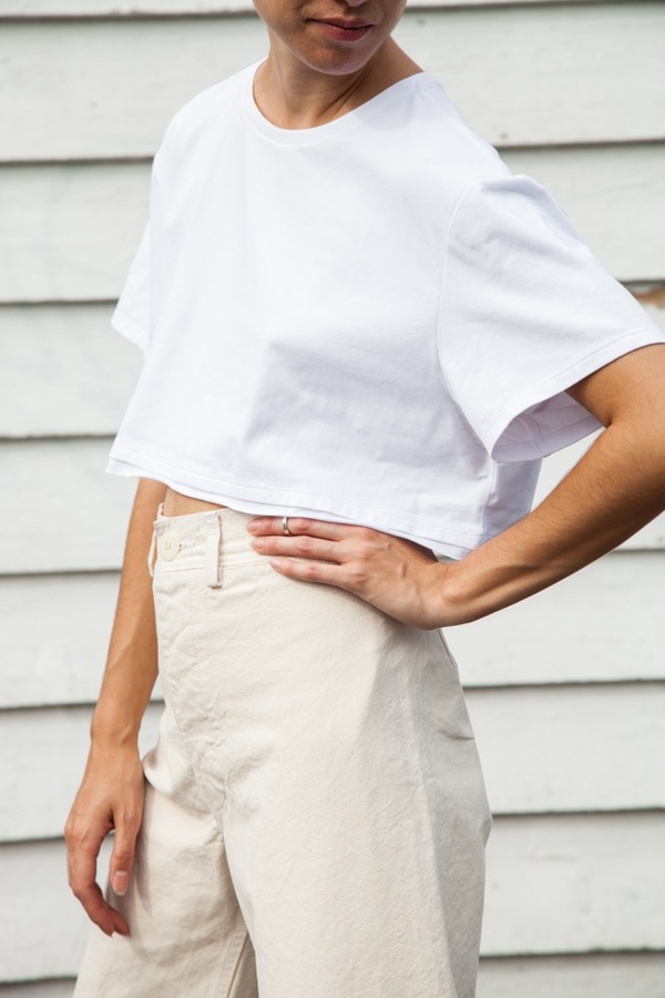 Minting Die Cropped Tee | white Minting Die Cropped Tee | white