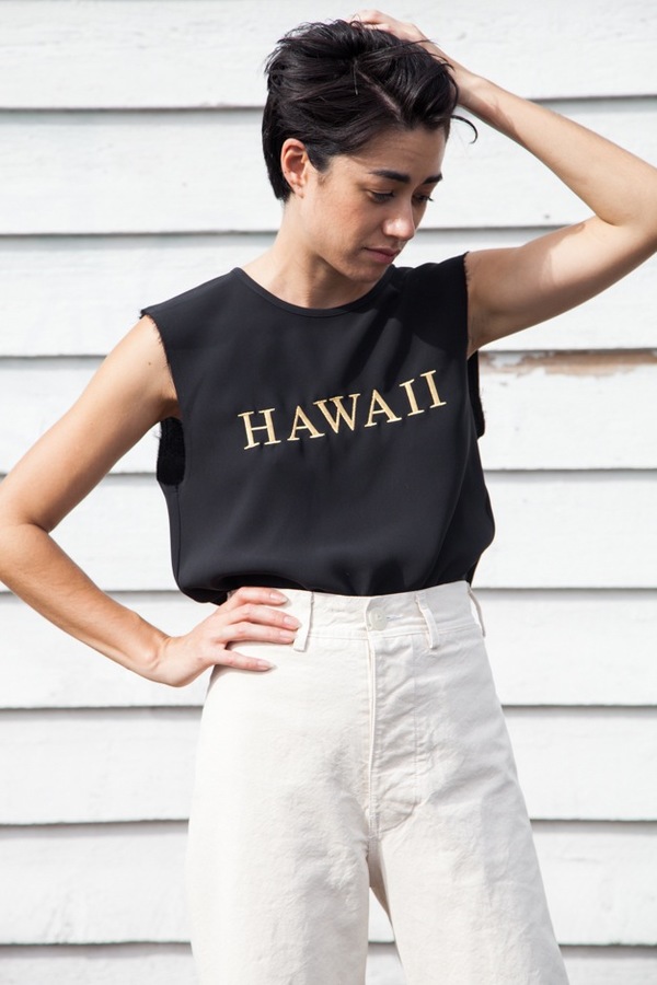 Creatures of Comfort Getaway Tee | black / gold Creatures of Comfort Getaway Tee | black / gold