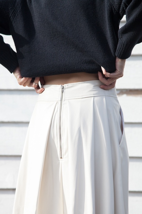Rachel Comey Chatham Skirt | ivory leatherette Rachel Comey Chatham Skirt | ivory leatherette