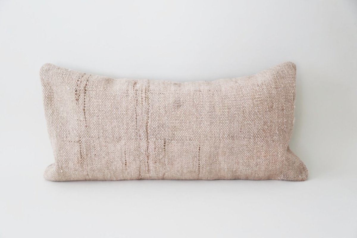 Byron & Blue Dusty Rose Handwoven Turkish Lumbar Pillow Garmentory